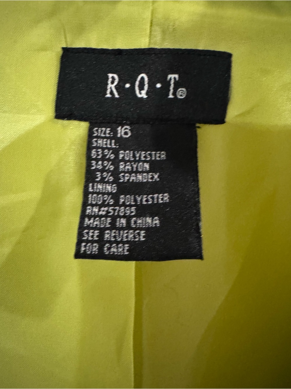 Apple Yellow-Green Women's Blazer Jacket - Picture 3 of 4